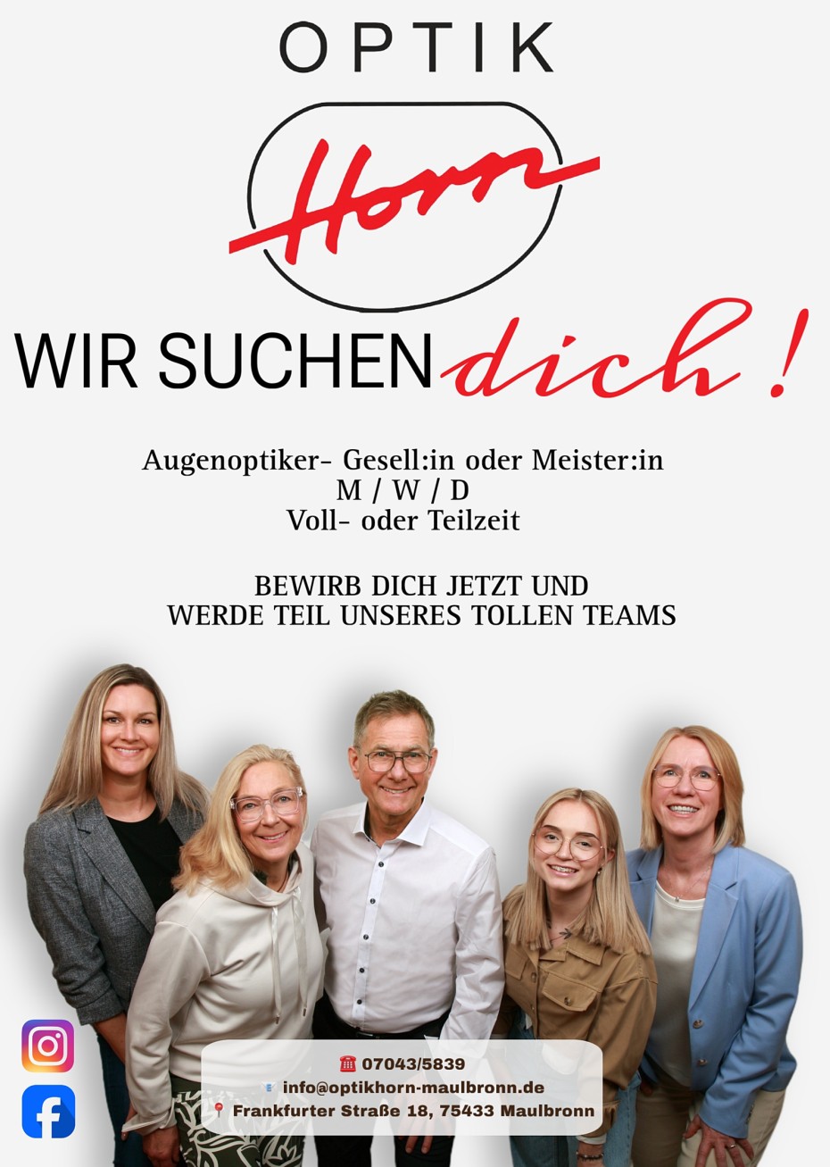 Optik Horn: Stellenanzeige